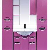 Шкаф-зеркало 75 см, розовая пленка, правый, Misty Жасмин 75 R П-Жас02075-122СвП