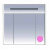 Шкаф-зеркало 85 см, розовый зеркальный, Misty Джулия 85 Л-Джу04085-1210