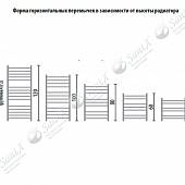 Полотенцесушитель водяной 80х60, хром НИКА ARC ЛД(г2)/ВП ЛД Г2 ВП 80/60