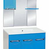 Шкаф-зеркало 75 см, голубая эмаль, левый, Misty Жасмин 75 L П-Жас02075-061СвЛ