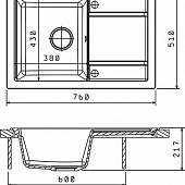 Мойка гранитная Florentinа Липси 760 черный 20.160.D0760.102