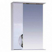 Шкаф-зеркало 55 см, белая пленка, левый, Misty Жасмин 55 L П-Жас02055-012СвЛ