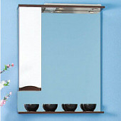 Зеркало-шкаф, венге/белый глянец, Бриклаер Токио 80 L 4627125411595