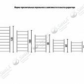 Полотенцесушитель водяной 120х60, хром Л90/ВП Quadro