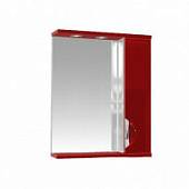 Шкаф-зеркало 55 см, красная пленка, правый, Misty Жасмин 55 R П-Жас02055-042СвП
