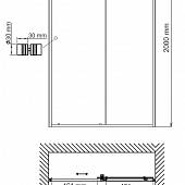 Душевая дверь 110 см WasserKRAFT Dill 61S13