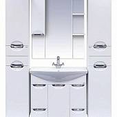 Шкаф-зеркало 80 см, белая эмаль, левый, Misty Жасмин 80 L П-Жас02080-011СвЛ