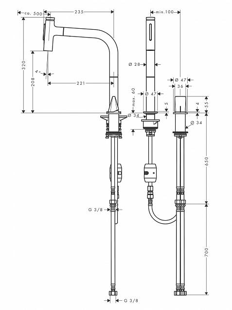 Фотография товара Hansgrohe Metris Select M71 73819000