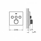 Термостат для душа, белый, Grohe Grohtherm SmartControl 29157LS0