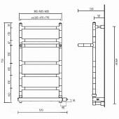 Полотенцесушитель электрический, хром, Margaroli Sereno 5874706CRNB