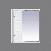 Шкаф-зеркало 55 см, белый, левый, Misty Астра 55 L Э-Аст04055-01СвЛ