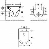 Комплект инсталляция Grohe Rapid SL с безободковым унитазом AQUAME с сиденьем SoftClose AQM2005750