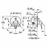 Смеситель для ванны (2 в 1) Grohe Eurostyle 33637003