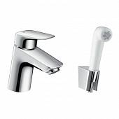 Смеситель для раковины с гигиенической лейкой Hansgrohe Logis 71290000