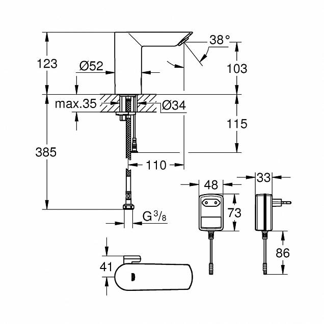 Фотография товара Grohe BauCosmopolitan 36453000Gr