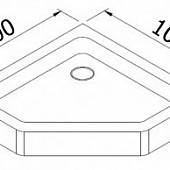 Душевой поддон 100х100 см Cezares TRAY-A-P-100-15-W