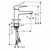 Смеситель для раковины ( д.к ) Hansgrohe Metropol 74500000