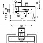 Смеситель для ванны, черный матовый, Hansgrohe Vernis Shape 71450670