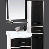 Зеркало 80 см, черно-белая кожа, Misty Гранд Lux 80 Croco Л-Грл02080-249Кр