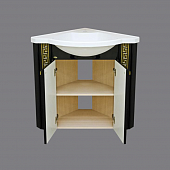 Комплект мебели 60 см, черная патина, угловая, Misty Olimpia Lux 60 Л-Олл01060-023Уг-K