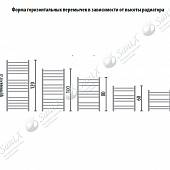 Полотенцесушитель водяной 50х60, хром ЛБ3 Bamboo ЛБ 3 50/60