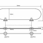 Полочка 52 см Bemeta Oval 118402031