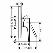 Смеситель для душа, хром, Hansgrohe Metropol 32565000