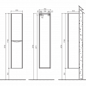 Шкаф-пенал, Rovere Bianco, BelBagno Ancona-N ANCONA-N-1700-2A-SC-WO-R