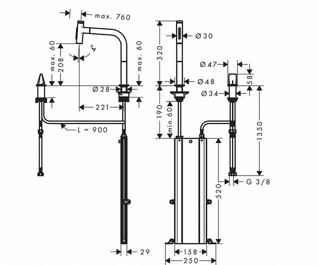 Фотография товара Hansgrohe Metris Select 73818670