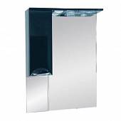 Шкаф-зеркало 65 см, черная эмаль, левый, Misty Жасмин 65 L П-Жас02065-021СвЛ