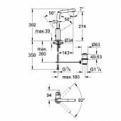 Смеситель для раковины (д.к) Grohe Atrio 32129001