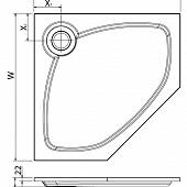 Душевой поддон 100х100 см, черный, Cezares TRAY-S-P-100-56-NR