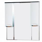 Шкаф-зеркало 105 см, белый/венге, Misty Франко 105 П-Фра04105-252Св