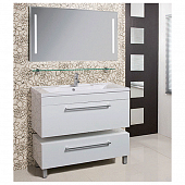 Комплект мебели 100 см, белая, Акватон Мадрид 100M с ящиком 1A126901MA010-K