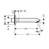 Излив для ванны Hansgrohe Metris 31494000