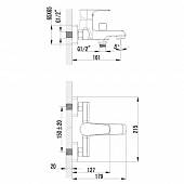 Смеситель для ванны с душевым набором Lemark Plus Factor LM1612C