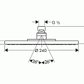 Верхний душ Axor Starck Hansgrohe 28494000