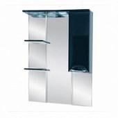 Шкаф-зеркало 75 см, черная пленка, правый, Misty Жасмин 75 R П-Жас02075-022СвП