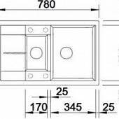 Гранитная кухонная мойка, белый, Blanco Metra 6 S Compact 513468