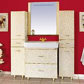 Зеркало 60 см, золотая кожа, Misty Гранд Lux 60 флораль Л-Грл02060-169Фл