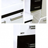 Комплект мебели 75 см, бело-черная, Misty Моника 75 П-Мон01075-2323Я-K