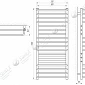 Полотенцесушитель водяной, хром Laris Гермес Гермес П18 500/1200