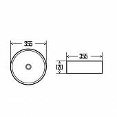 Раковина-чаша 35,5 см, матовый светло-серый AQUAme AQM5012MFG