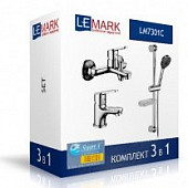 Комплект смесителей 3 в 1 Lemark Set LM7301C