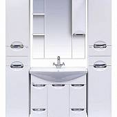 Шкаф-зеркало 80 см, белая эмаль, правый, Misty Жасмин 80 L П-Жас02080-011СвП