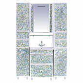 Комплект мебели 60 см, бело-голубая мозаика, Misty Жемчужина 60 П-Жем01060-3282Я-K
