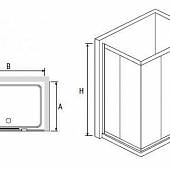 Душевой уголок 90х100 см, стекло шиншилла, RGW Classic CL-42 04094290-51