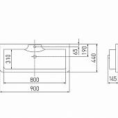 Комплект мебели 90 см, гранат, Акватон Валенсия 90 1A123501VA340-K