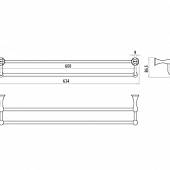 Полотенцедержатель 64 см Lemark Standard LM2139C