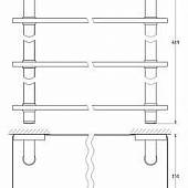 Полка 3-х ярусная 50 см Ellux Avantgarde AVA 042